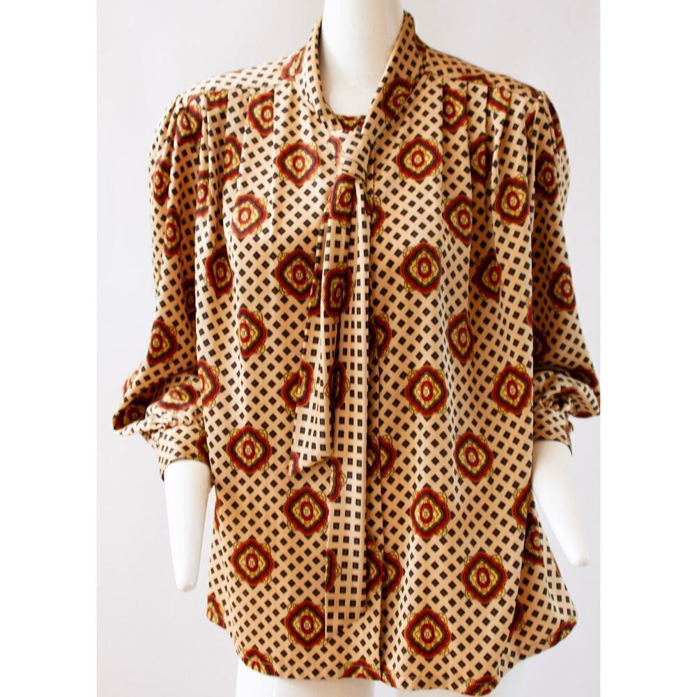 Koret Career Paisley Patterned Print Blouse - Size 20W/40